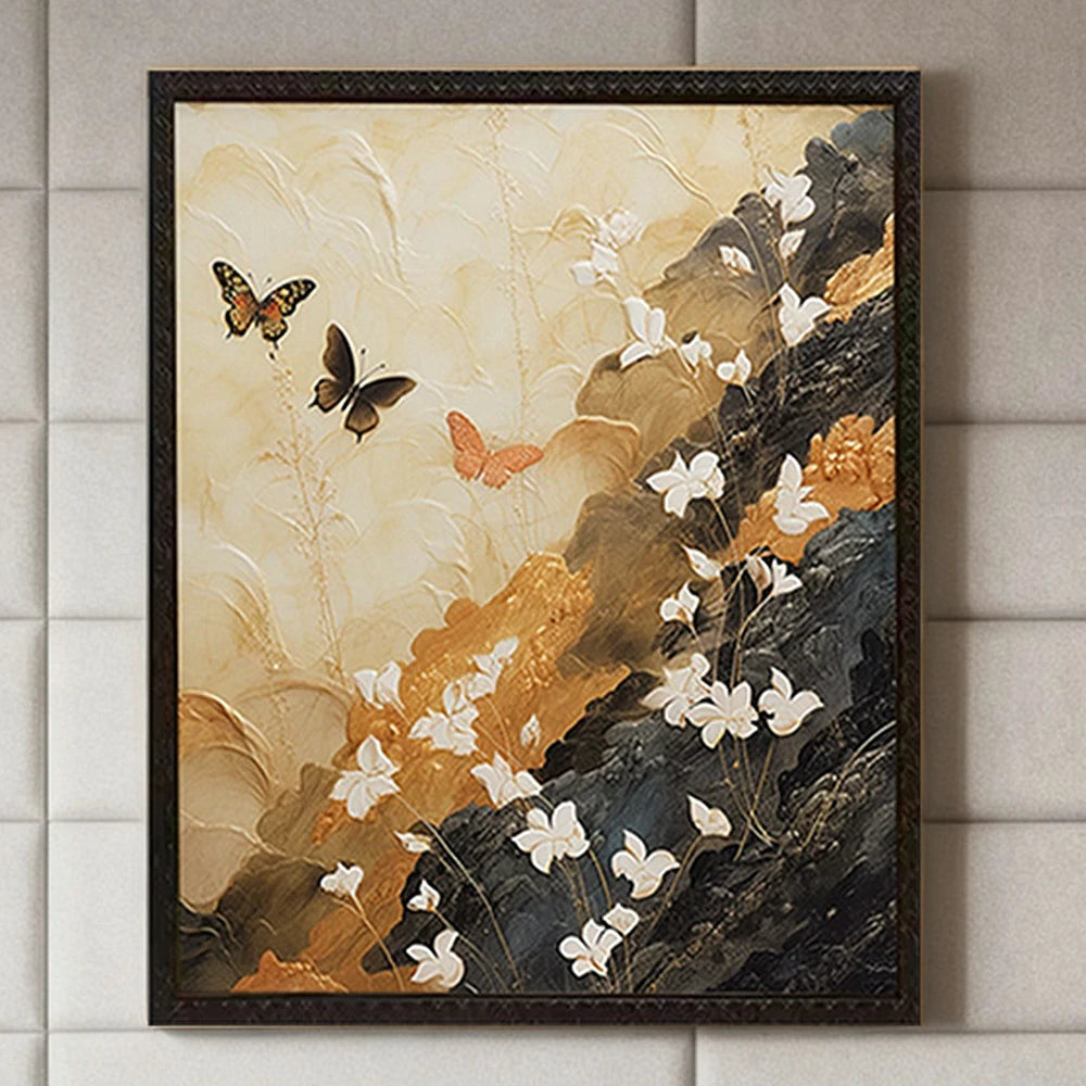 LUXORA Hand-Painted Oil Painting 50/80/120cm - Neutral Wall Painting Creating Subtle Warmth and Stylish Calm