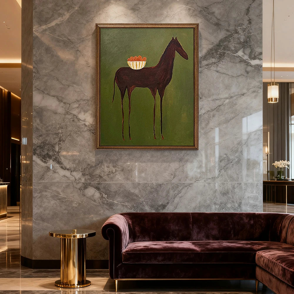 LUXORA Hand-Painted Oil Painting 50/80/120cm - Minimalist Abstract Design Creating a Relaxed and Elegant Look