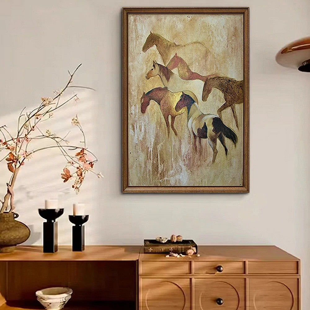 LUXORA Hand-Painted Oil Painting 50/80/120cm - Elegant Canvas Art with Smooth Finish and Simple Contemporary Design