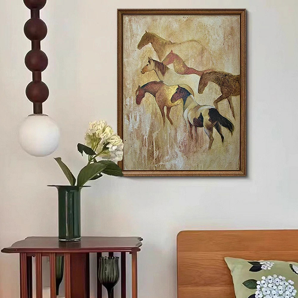 LUXORA Hand-Painted Oil Painting 50/80/120cm - Elegant Canvas Art with Smooth Finish and Simple Contemporary Design