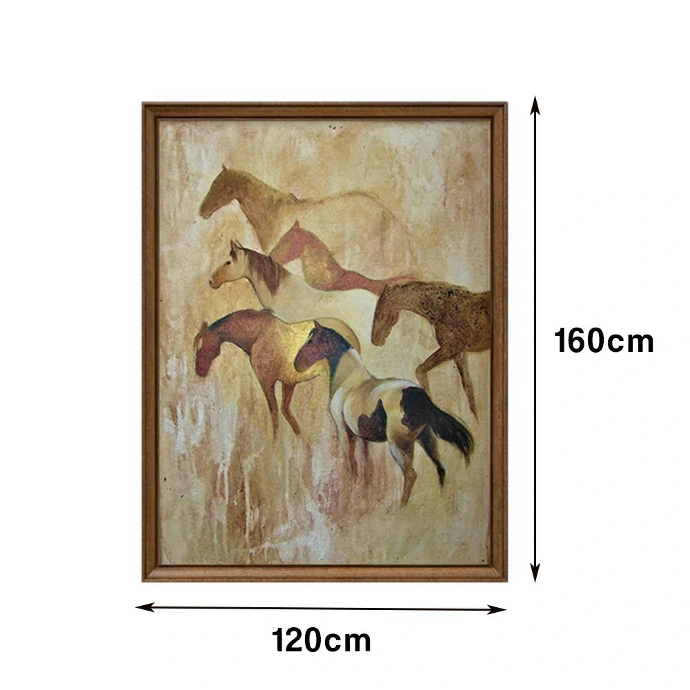 LUXORA Hand-Painted Oil Painting 50/80/120cm - Elegant Canvas Art with Smooth Finish and Simple Contemporary Design