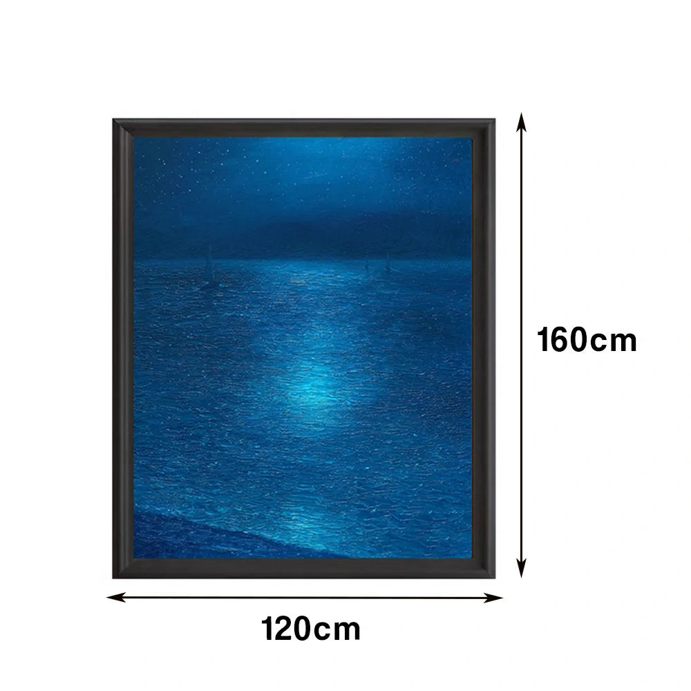 LUXORA Hand-Painted Oil Painting 50/80/120cm - Premium Abstract Painting with Clean Geometry for Modern Interiors