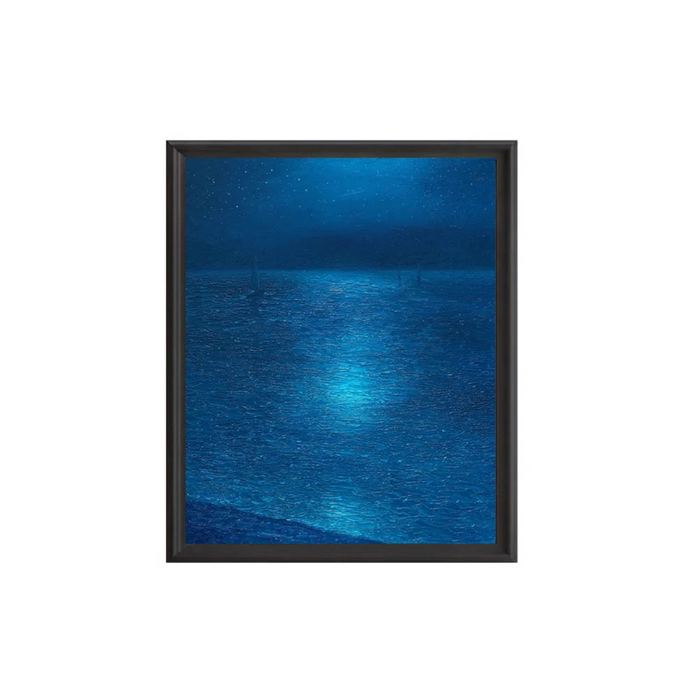 LUXORA Hand-Painted Oil Painting 50/80/120cm - Premium Abstract Painting with Clean Geometry for Modern Interiors