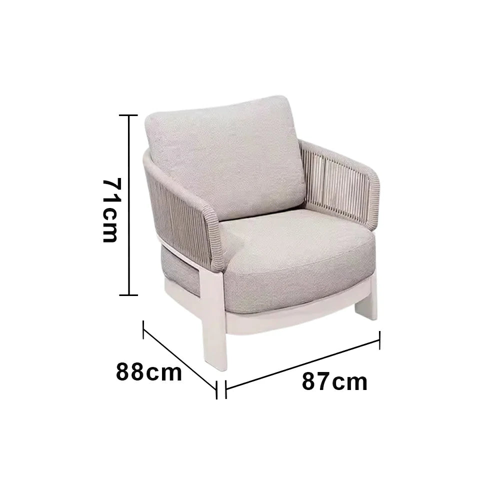 LUXORA Lounge Sofa Quick-Dry Deep Comfort Aluminium Frame with Rust-Resistant Powder Coating and Mould-Resistant Fabric - Grey