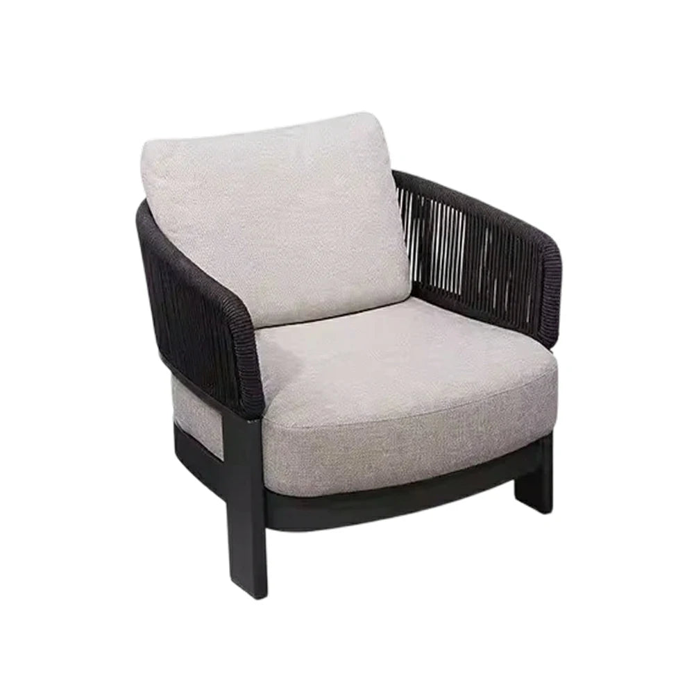 LUXORA Lounge Sofa Quick-Dry Deep Comfort Aluminium Frame with Rust-Resistant Powder Coating and Mould-Resistant Fabric - Black