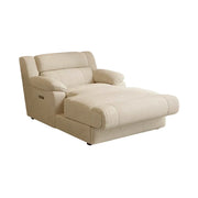 LUXORA 118cm Electric Chaise Lounge Single Seat Dual Armrest Power Extension Comfort Design - Beige