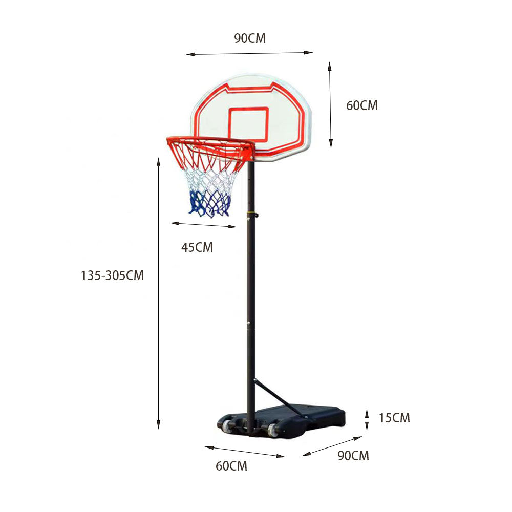DUNK MASTER M014 Basketball System Portable Basketball Stand Ring Hoop Ironman
