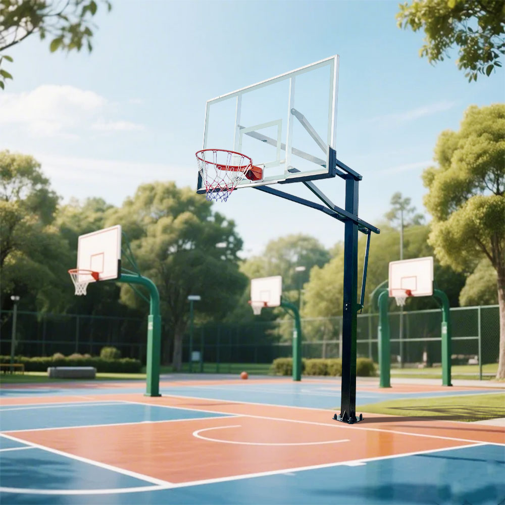 DUNK MASTER M023 Basketball System  In Ground Basketball Stand Ring Hoop Ironman Heavy Duty Professional