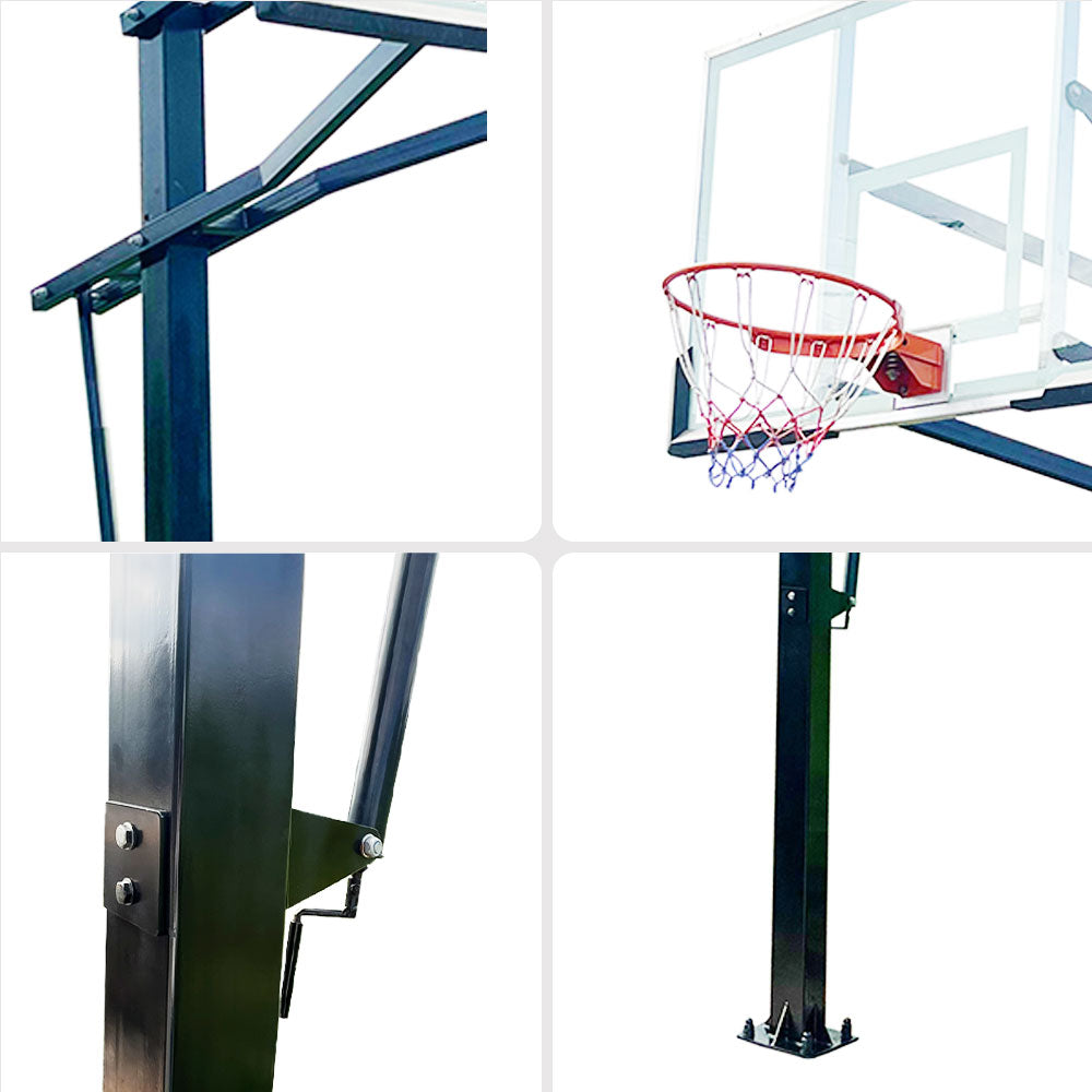 DUNK MASTER M023 Basketball System  In Ground Basketball Stand Ring Hoop Ironman Heavy Duty Professional