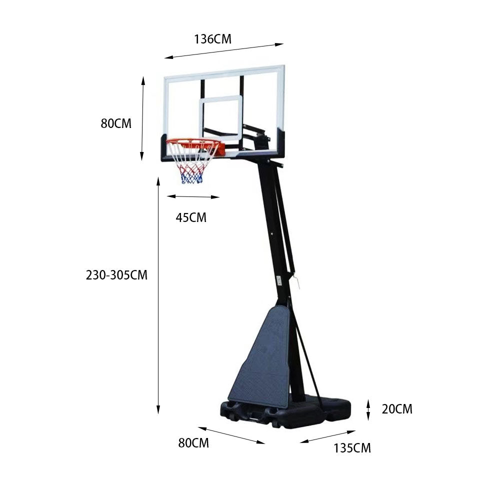 DUNK MASTER M027 Basketball System Portable Basketball Stand Ring Hoop Ironman