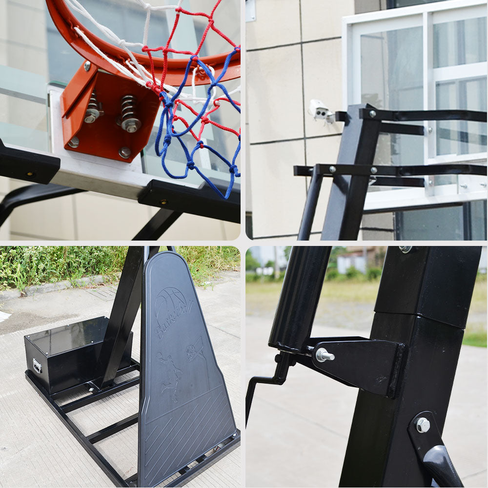 DUNK MASTER M028 Basketball System Portable Basketball Stand Ring Hoop Ironman
