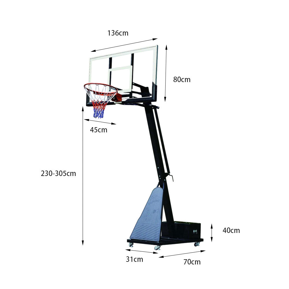 DUNK MASTER M028 Basketball System Portable Basketball Stand Ring Hoop Ironman