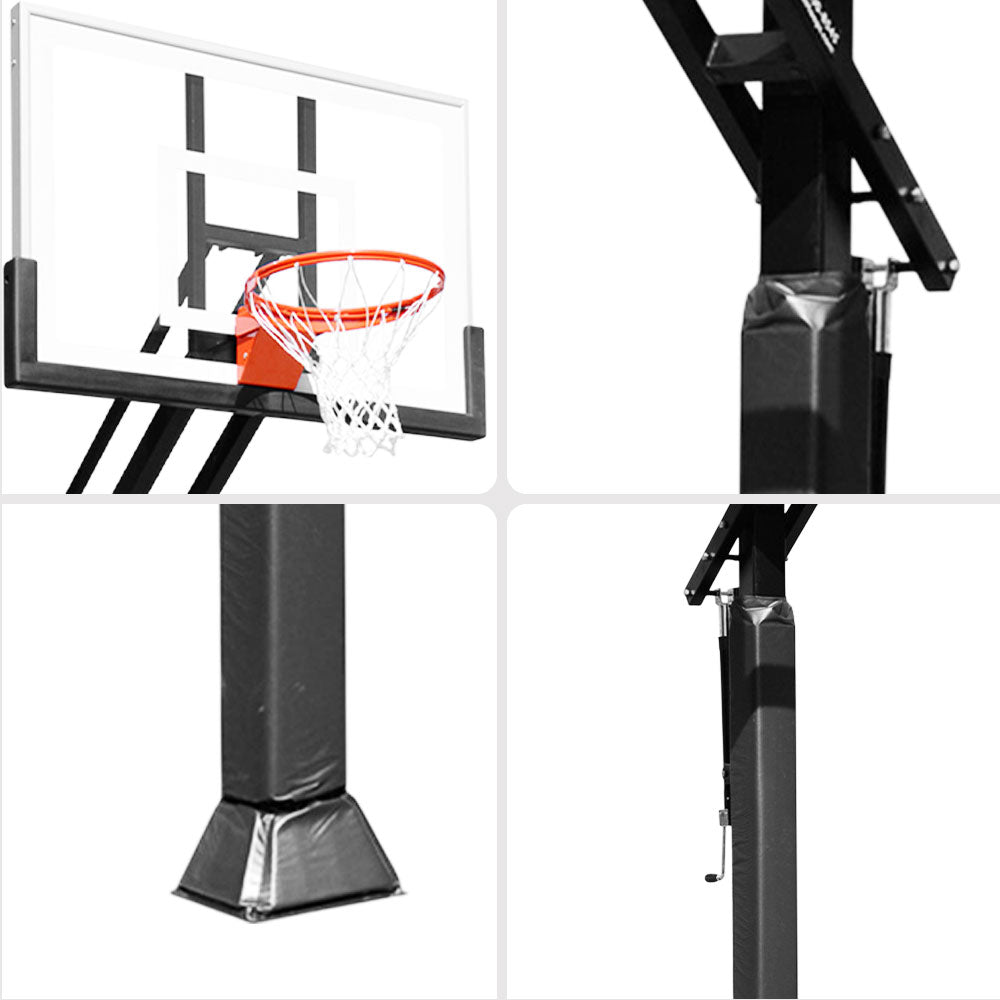DUNK MASTER M029 Basketball System  In Ground Basketball Stand Ring Hoop Ironman Heavy Duty Professional