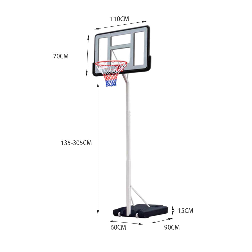 DUNK MASTER M035 Basketball System Portable Basketball Stand Ring Hoop Ironman