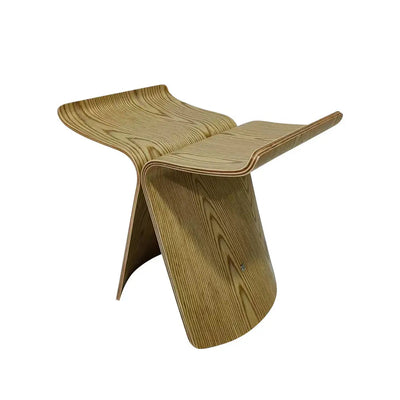 MASON TAYLOR Solid Wood Unique-Shaped Chair - Wood megalivingmatters