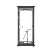 MODERA LCK-101021 Aluminium Frame Soundproof Booth 1x1m Office Phone Pod W/ Ventilation & Lighting System - Black