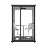 MODERA LCK-151521 Aluminium Frame 1.8x1.5m Large Soundproof Office Meeting Booth w/ Lighting, Ventilation & Casters - Black