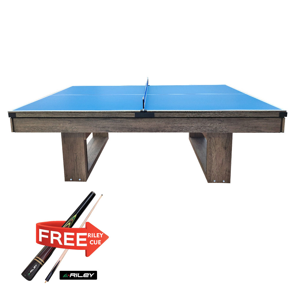 CUETIQ 8FT 3-IN-1 Simple Modern Pool Table/ Billiards Table/ Pingpong Table/ Dining Table with Free Accessories