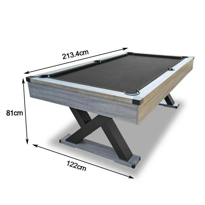 CUETIQ P028 Kingkong 7FT MDF Pool Snooker Billiards Table Black with Free Accessories Pack