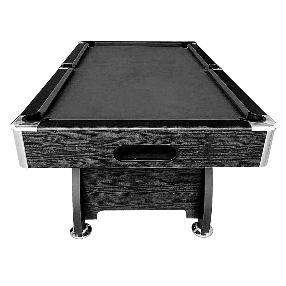 CUETIQ MDF 7FT Pool Snooker Billiard Table With Accessories - Black Felt