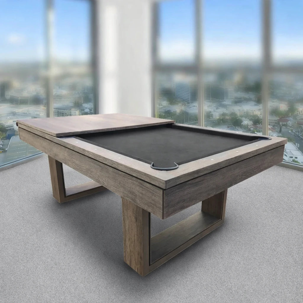 CUETIQ 7FT 3-IN-1 Simple Modern Pool Table/ Billards Table/ Pingpong Table/ Dining Table With Free Accessories