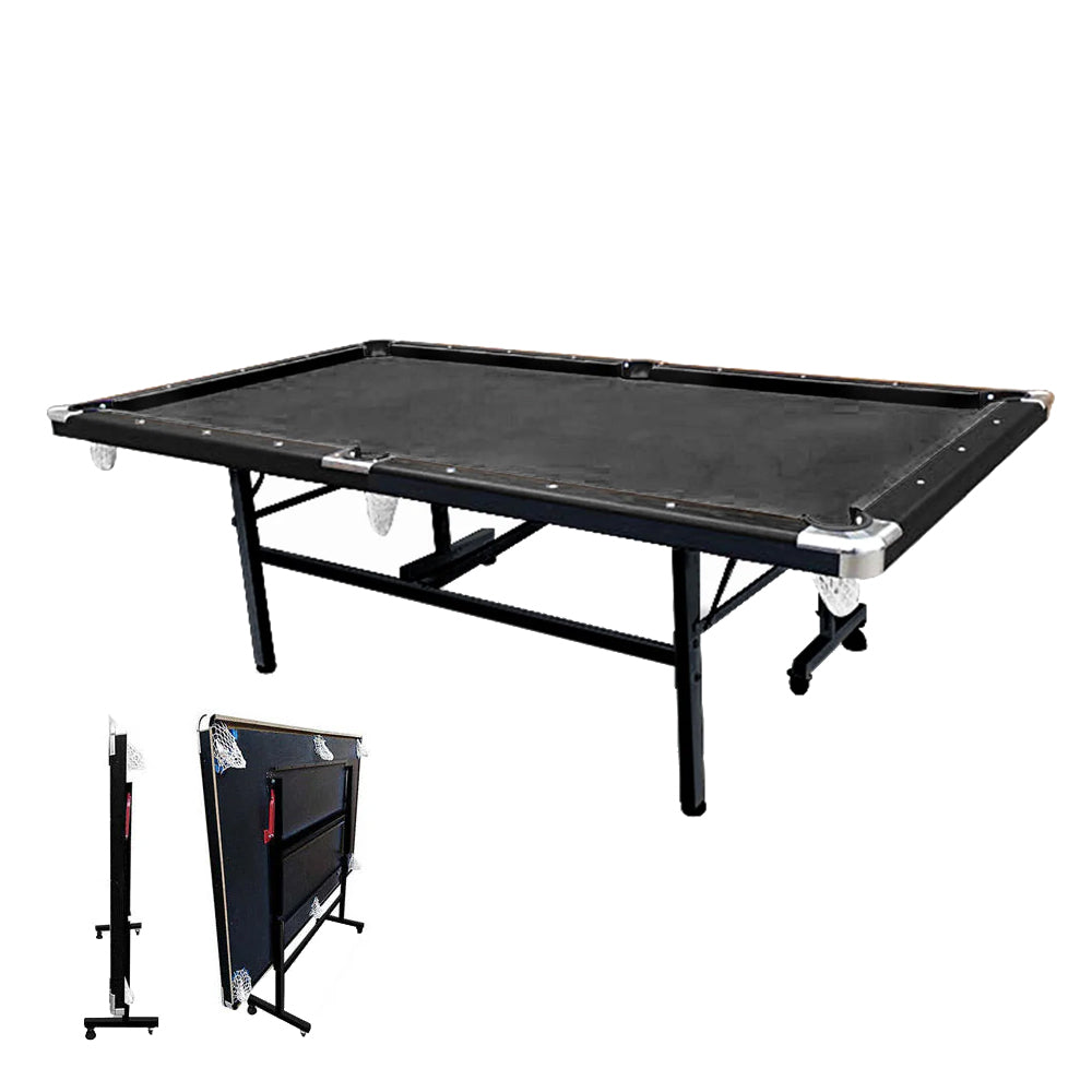 7FT Foldable Pool Table Billiard Table Free Accessory For Small Room