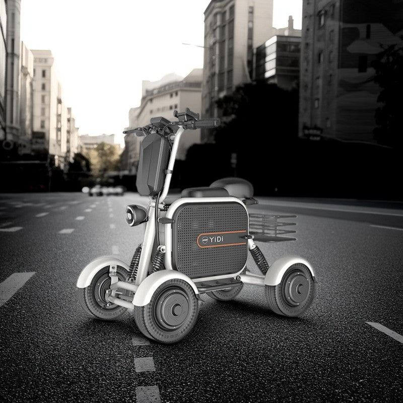 YIDI D10L 500W 48V 10Ah/15Ah 11-inch Lithium Battery Foldable White&Black High Carbon Steel Electric Scooter Drum Brake