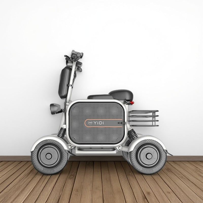 YIDI D10L 500W 48V 10Ah/15Ah 11-inch Lithium Battery Foldable White&Black High Carbon Steel Electric Scooter Drum Brake