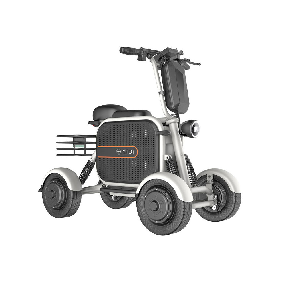 YIDI D10L 500W 48V 10Ah/15Ah 11-inch Lithium Battery Foldable White&Black High Carbon Steel Electric Scooter Drum Brake