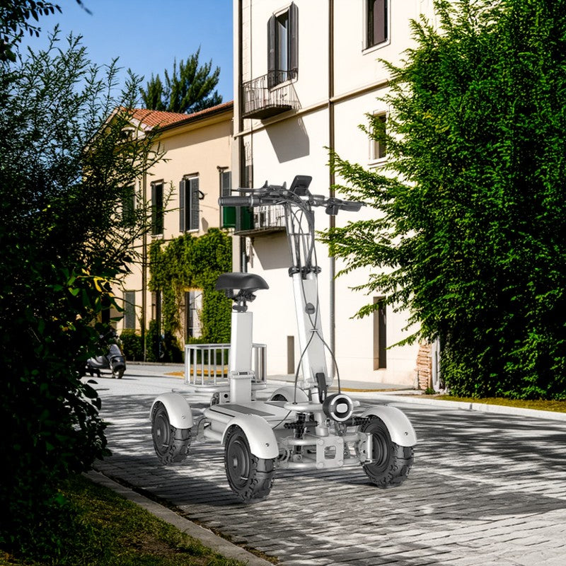 YIDI D4 1000W 48V 30Ah/40Ah/50Ah 11-inch Lithium Battery Foldable White High Carbon Steel Electric Scooter Drum Brake