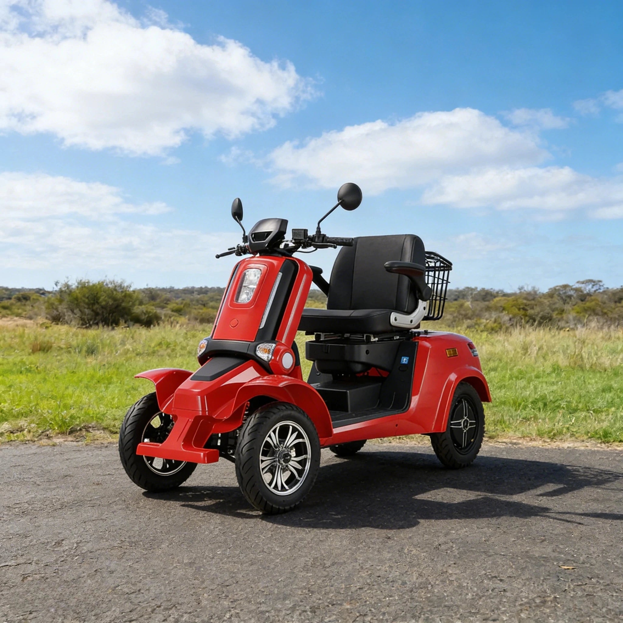 ROLLUX E4 Dual Motors 1600W 4 Wheels Golf Mobility Scooter 300KG Weight Capacity