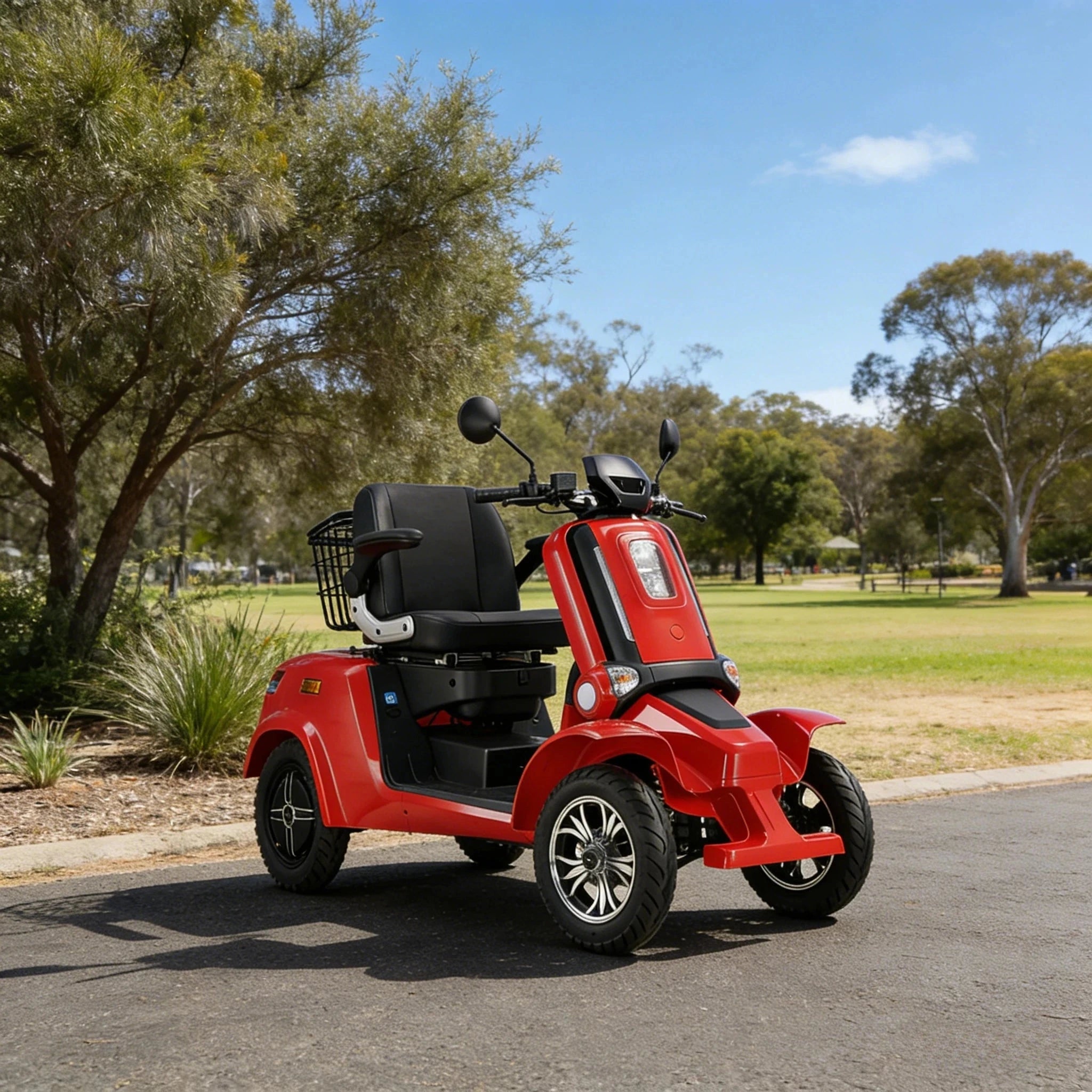 ROLLUX E4 Dual Motors 1600W 4 Wheels Golf Mobility Scooter 300KG Weight Capacity