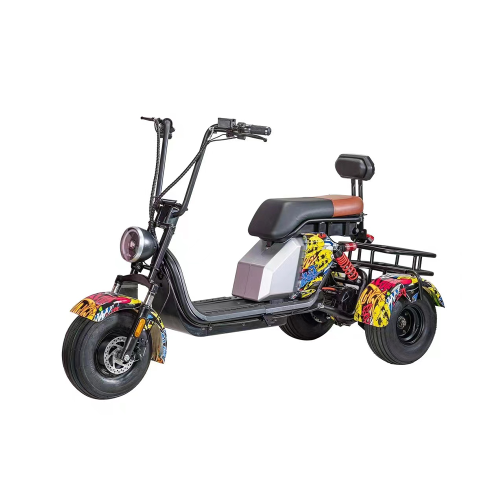 GLIDER HALLEY MY 718-3 1000W 48V 12-15.6AH Lithium Battery Three Wheels Electric Motorbike/Motorcycle/Scooter Cruise at 25km/h - Unlock More Power (Details Inside)*