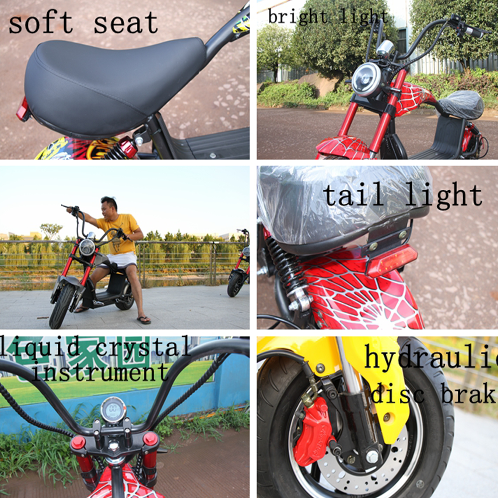 GLIDER HALLEY MY-M13 1000-1500W 48V 12-20AH  Lithium Battery Electric Motorbike/Motorcycle/Scooter Cruise at 25km/h - Unlock More Power (Details Inside)*