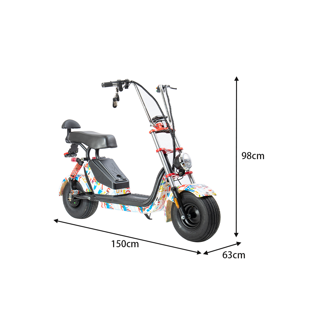 GLIDER HALLEY MY S7 1000W 48V 12-20AH  Lithium Battery Electric Motorbike/Motorcycle/Scooter Cruise at 25km/h - Unlock More Power (Details Inside)*