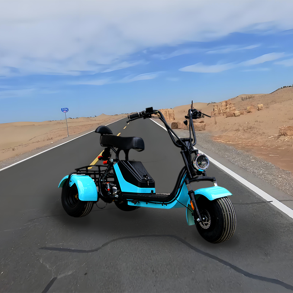GLIDER HALLEY MY X17 1000W 48V 12-15.6AH T Lithium Battery Three wheels/ With Rear Basket Electric Motorbike/Motorcycle/Scooter Cruise at 25km/h - Unlock More Power (Details Inside)*