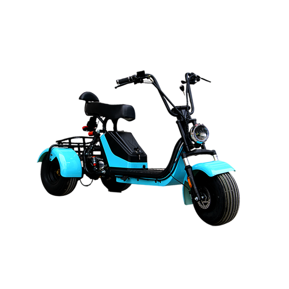 GLIDER HALLEY MY X17 1000W 48V 12-15.6AH T Lithium Battery Three wheels/ With Rear Basket Electric Motorbike/Motorcycle/Scooter Cruise at 25km/h - Unlock More Power (Details Inside)*