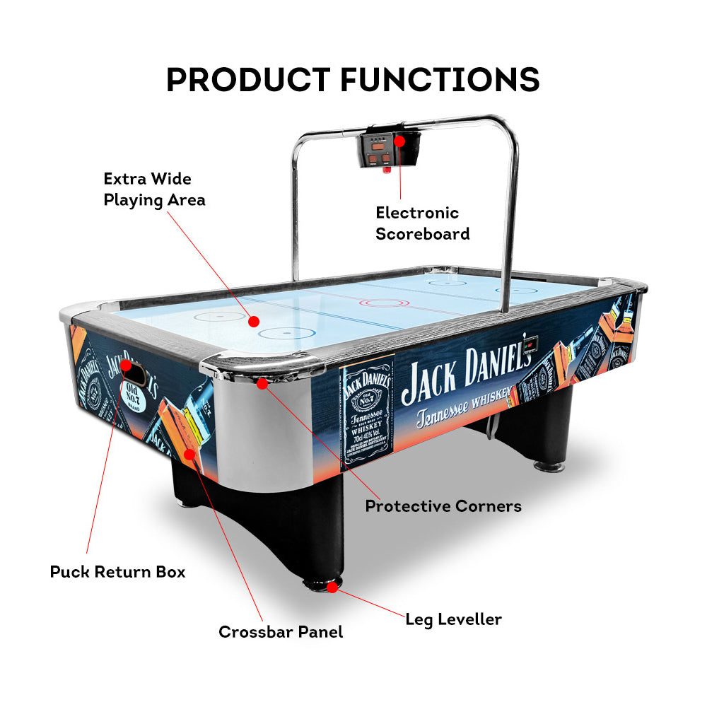 AIRMAX JDA019 JD logo 7FT Air Hockey Table with Bridge Electronic Scoreboard