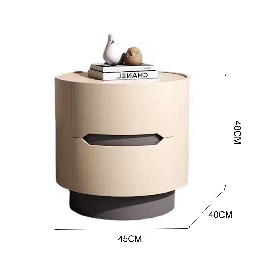 LIVARA NT1005  Cream-Style Solid Wood Drawer Soft-Close Rails Bedside Table