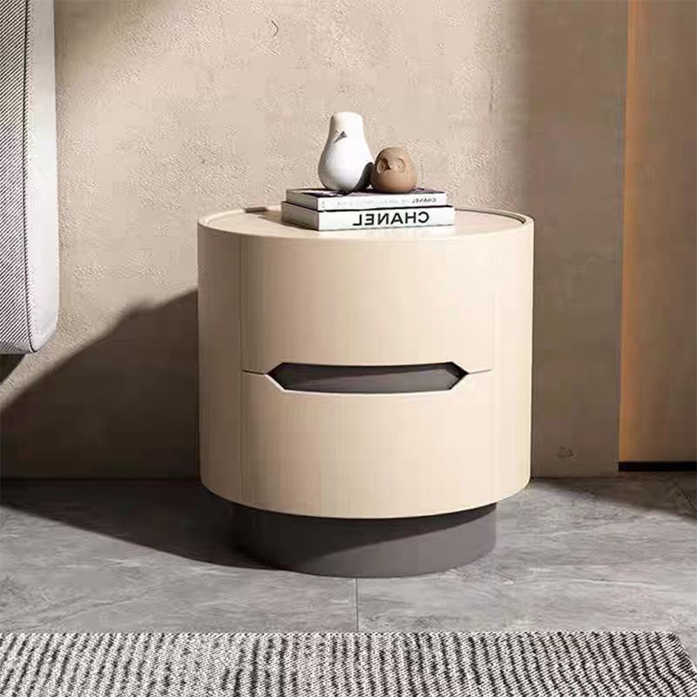 LIVARA NT1005  Cream-Style Solid Wood Drawer Soft-Close Rails Bedside Table