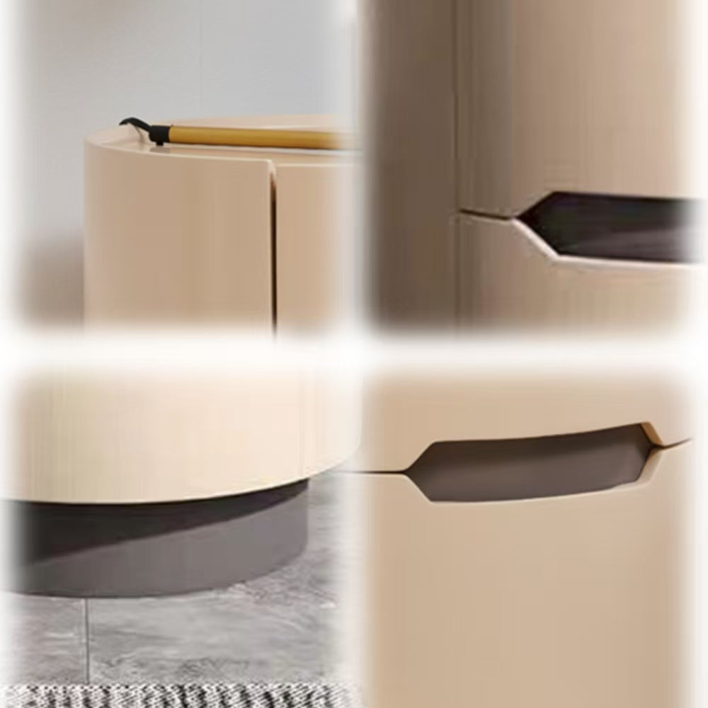 LIVARA NT1005  Cream-Style Solid Wood Drawer Soft-Close Rails Bedside Table