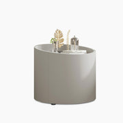 LIVARA NT1040 Cream-Style MDF Painted Acrylic White Solid Wood Drawer Soft-Close Rail Bedside Table