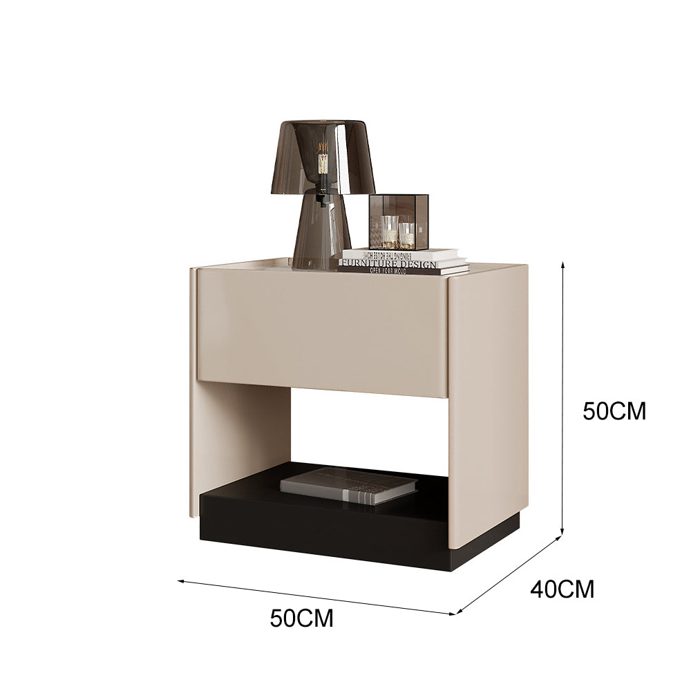 LIVARA NT1042 Modern Luxury Minimalist MDF Bedside Table
