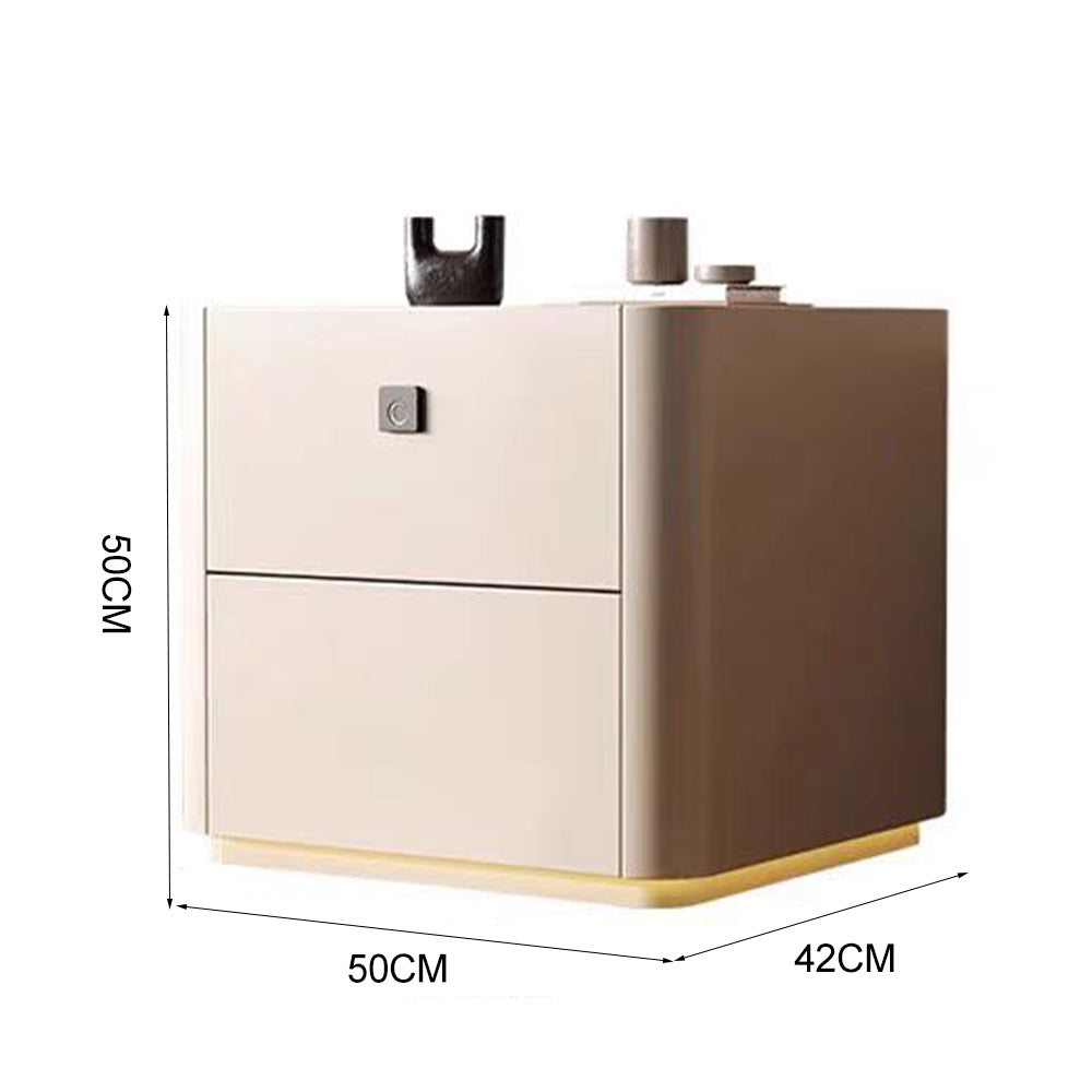 LIVARA NT1043 Sensor Light Fingerprint Lock-Solid Wood Bedside Table