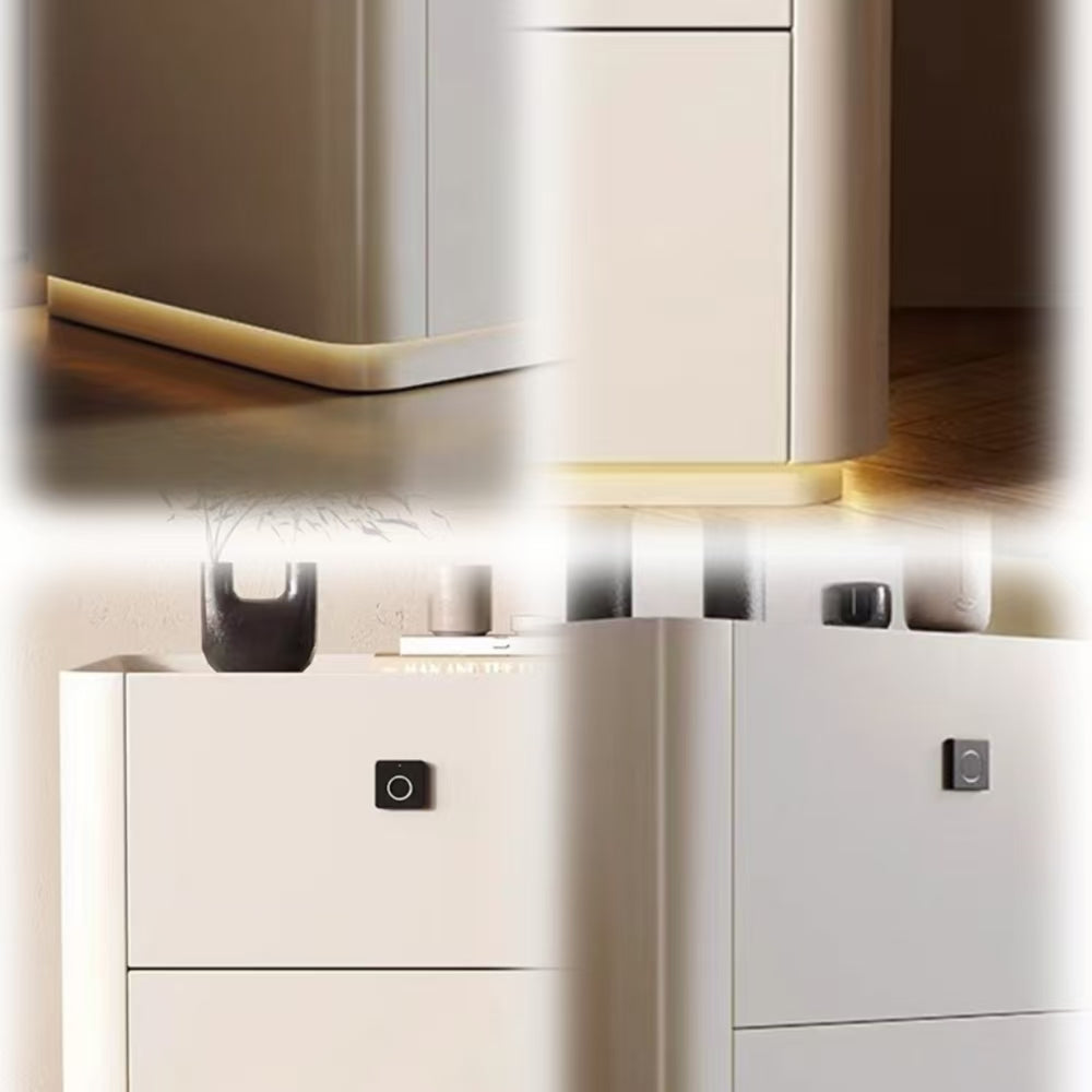 LIVARA NT1043 Sensor Light Fingerprint Lock-Solid Wood Bedside Table