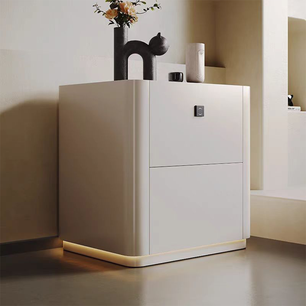 LIVARA NT1043 Sensor Light Fingerprint Lock-Solid Wood Bedside Table