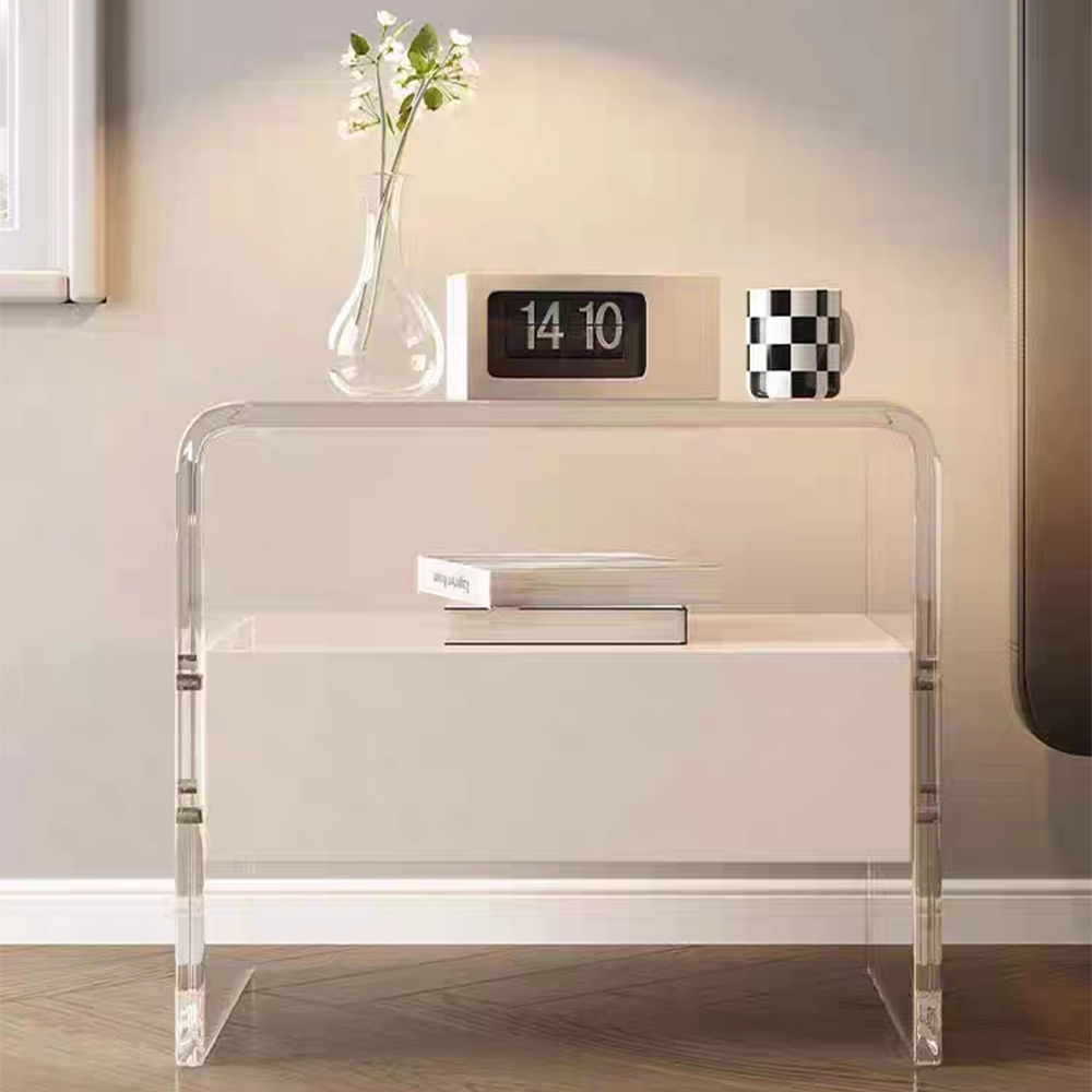 LIVARA NT1045 Baking Paint Solid Wood - Fingerprint Lock Sensor Bedside Table