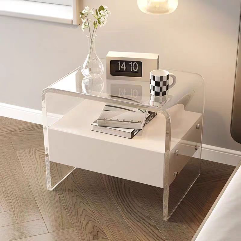 LIVARA NT1045 Baking Paint Solid Wood - Fingerprint Lock Sensor Bedside Table