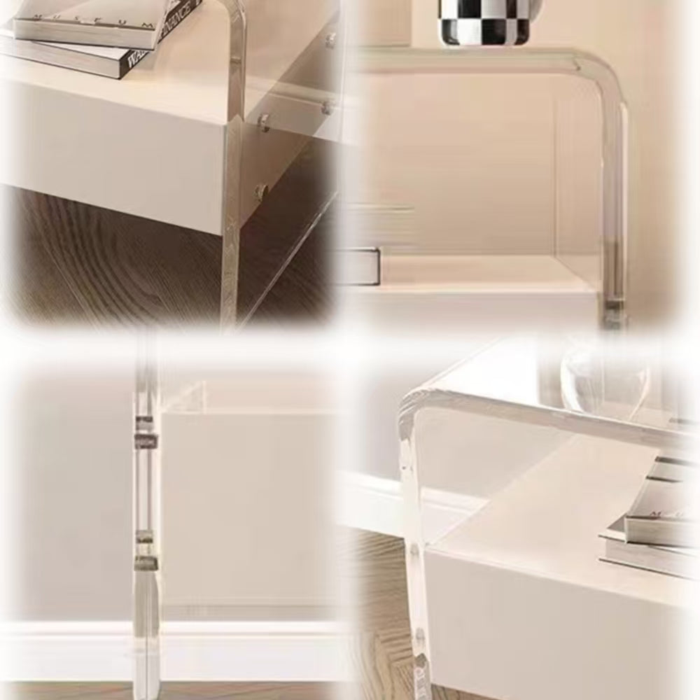 LIVARA NT1045 Baking Paint Solid Wood - Fingerprint Lock Sensor Bedside Table