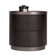 LIVARA NT1047 MDF Veneer Wood Drawer Soft-Close Rail Bedside Table